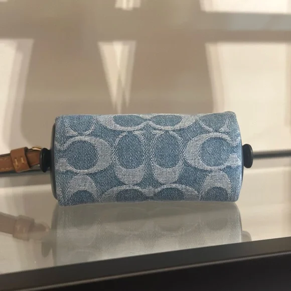 Coach Denim Pouch Wristlet - Picture 6 of 9